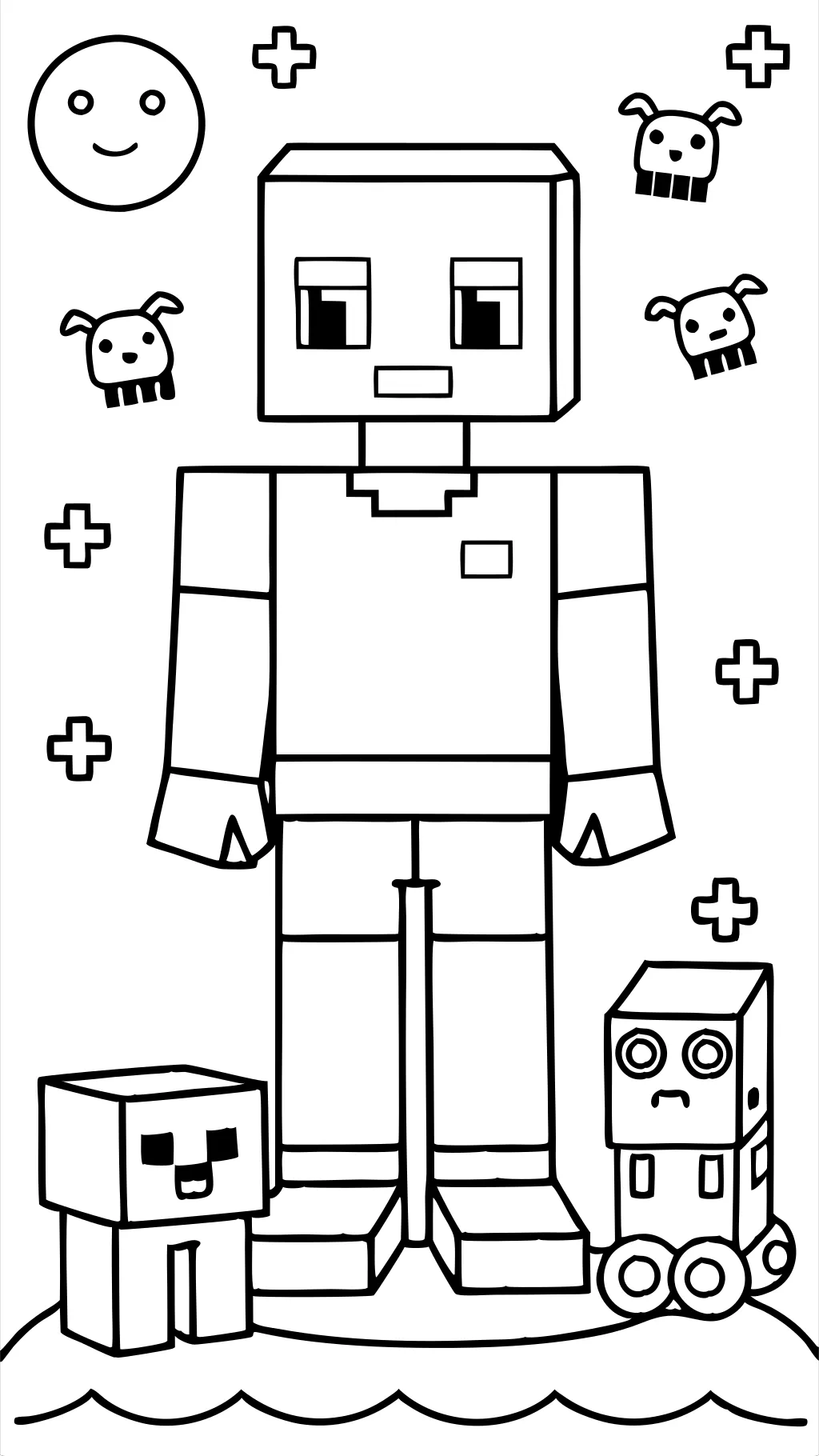 coloriages sans minecraft